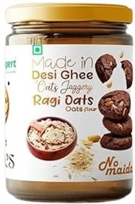 nutriexpert Ragi Oats Cookies | Desi Ghee | No Maida & Sugar | High Fibre | 170g Pack Cookies Biscuit(170 g)