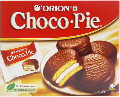 ORION Choco Pie Chocolate Coated Soft Biscuit Cream Filled Cookies Biscuit(251 g)