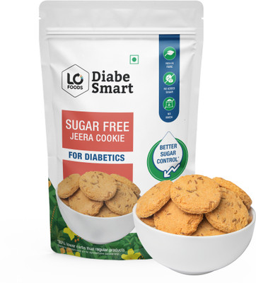 DiabeSmart Diabetic Jeera Cookies|Sugar Free Digestive Biscuits|High Fibre No Maida Snacks Digestive Biscuit(200 g)