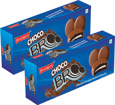 BAKEMATE CHOCO BRO 2-PACK (300G) - CHOCO CREAM BISCUITS, 20PCS Cookies Biscuit(2 x 150 g)