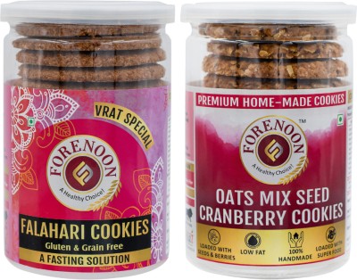 Fore Noon Oats Mix seed Cranberry & Vrat special Falahari Cookies(2 x 178 g)