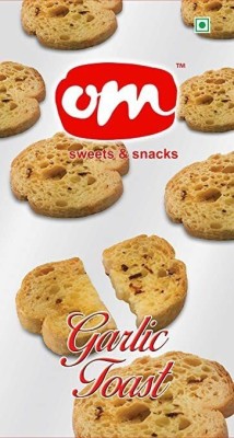 Om Sweets & Snacks Garlic Toast | Tea time snacks | 200 Gm each | Pack of 4 Cookies Biscuit(4 x 50 g)