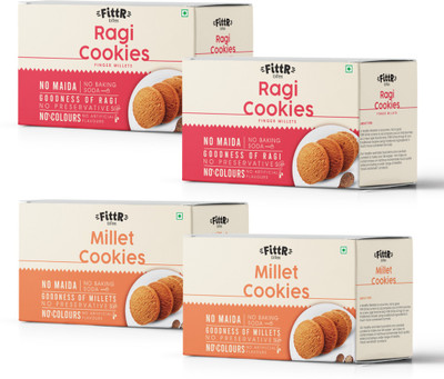 fittr bites Multi Millet and Ragi Cookie Combo Pack Cookies Biscuit(4 x 100 g)