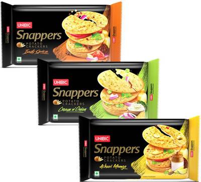 UNIBIC Snappers Assorted Pack | Potato crackers | Assorted Pack Cracker