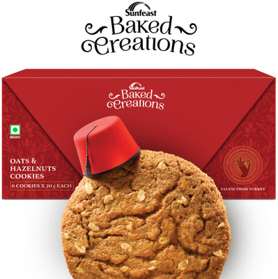 Sunfeast Baked Creations Oats & Hazelnut Biscotti Biscuit(120 g)