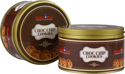 Cookieman Choco Chip Cookies | Cookies Gift Pack | Choco Chip Cookies in Tin Box Cookies Biscuit(300)