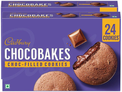 Cadbury Chocobakes ChocFilled Cookies FULL OF CHOCOLATE Cookies Biscuit(2 x 276.5 g)