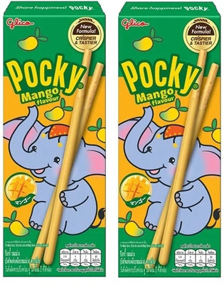 Pocky Biscuit Sticks with Mango Flavor Plain Biscuit(2 x 25 g)