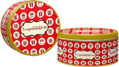 Cookieman Congratulations Assorted Cookies Gift Pack Box | Assorted Cookies in Tin Box Cookies Biscuit(300 g)