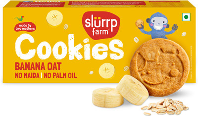 Slurrp Farm Banana Oat Cookies Cookies Biscuit(80 g)