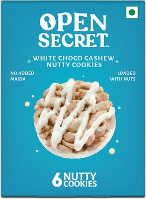OPEN SECRET White Choco Cashew 6 Guilt-Free Nutty Cookies Biscuit(75 g)