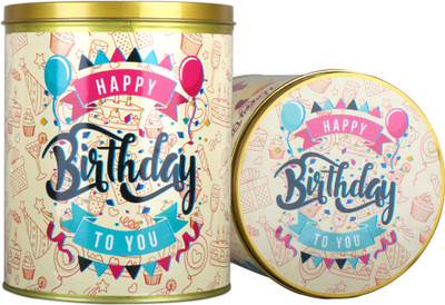 Cookieman Happy Birthday Assorted Cookies Gift Pack Box | Assorted Cookies in Tin Box Cookies Biscuit(600 g)
