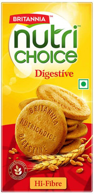 BRITANNIA Nutri Choice Digestive High Fibre Cookies Biscuit(2 x 125 g)