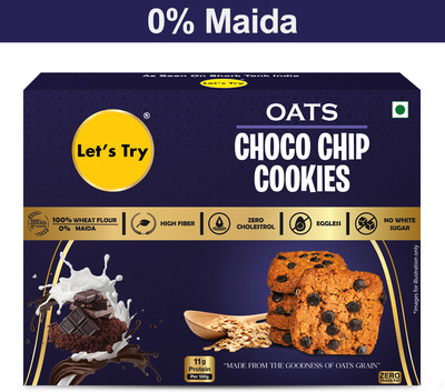 Let's Try Oats Choco Chip Cookies Cookies Biscuit(100 g)