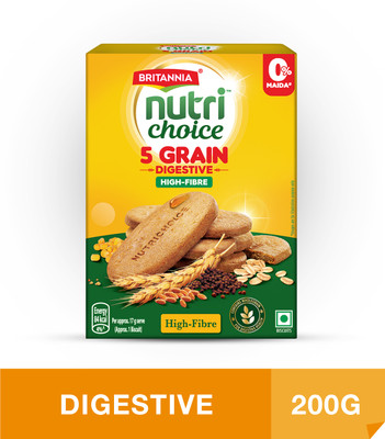 BRITANNIA Nutrichoice 5 Grain Digestive Cookies Biscuit(200 g)