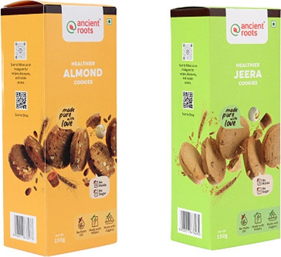 Ancient Roots Almond and Jeera Cookies Biscuit(2 x 150 g)