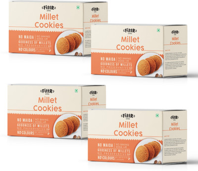 fittr Multi Millet Cookies - Pack of 4 Cookies Biscuit(4 x 100 g)