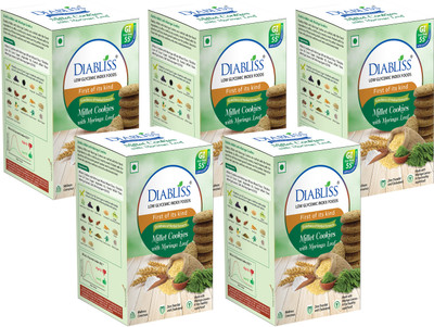 DiaBliss Millet Cookies with Moringa Leaf 120g Pack Cookies Biscuit(120 g)