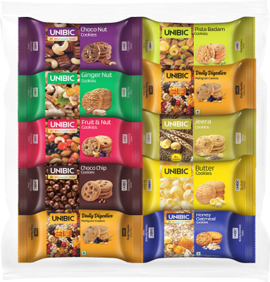 UNIBIC Assorted Cookies Biscuit(10 x 67.5 g)