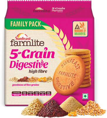 Sunfeast Farmlite 5 Grain Digestive Biscuit High Fiber Biscuit(800 g)