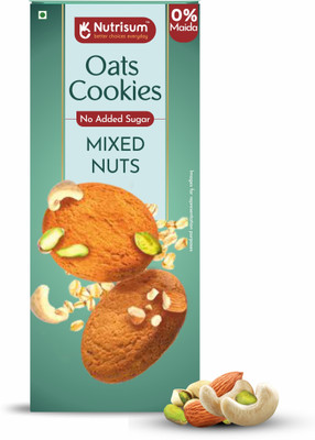 nutrisum Oats Cookies - No Added Sugar - Mixed Nuts Cookies Biscuit(70 g)