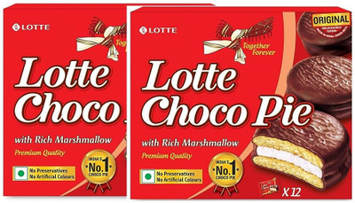 Lotte Chocopie-12 Pcs Cookie Cake Biscuit(2 x 168 g)