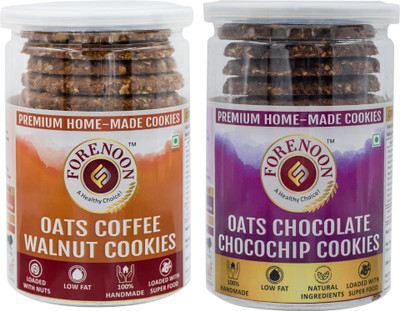 Fore Noon Chocolate Chocochip & Coffee Walnut Oats Cookies Biscuit(2 x 178 g)