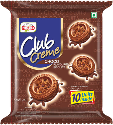 Priyagold Club Choco Flavoured Biscuits Cream Sandwich Biscuit(350 g)