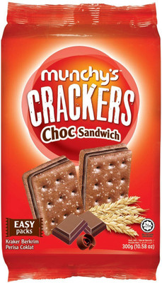 Munchy's Crackers Choco Sandwich Cream Cracker Biscuit(300 g)