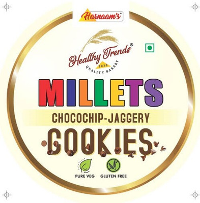 HEALTHY TRENDS MILLETS - CHOCOCHIP JAGGERY COOKIES - PACK OF 02 - 250 g x 02 Packs Cookies Biscuit(2 x 250 g)