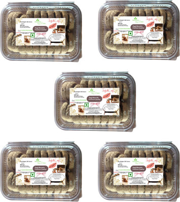 Rens Farms Hand Rolled Premium Ragi Cookies Biscuit(5 x 250 g)