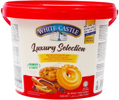 White Castle Luxury Selection Butter Cookies with Crunchy & Tasty Cookies Biscuit(300 g)