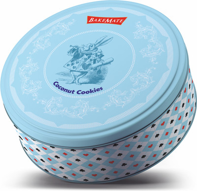 BAKEMATE Coconut Cookies Tin Box 340g | Cookies | Coconut Cookies Festive Gift Pack Cookies Biscuit(340 g)