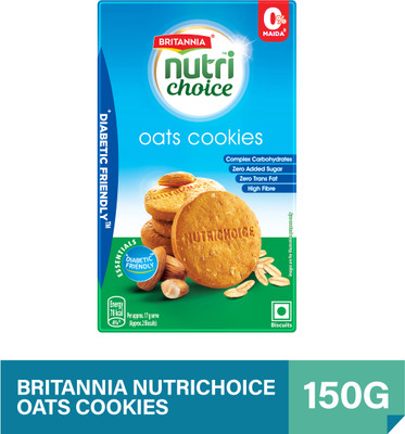BRITANNIA NutriChoice Oats Cookies Diabetic Friendly Digestive Biscuit(150 g)