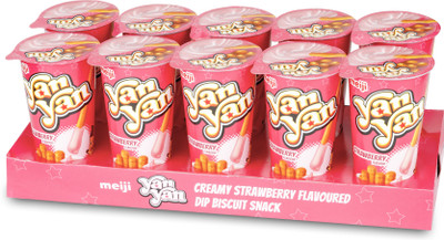 YAN YAN enjoy dipping the crunchy stick into the cream without getting dirty or melting Cream Filled Biscuit(10 x 50 g)