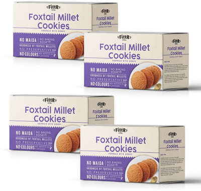 fittr Foxtail Millet Cookies (Pack Of 4 Boxes - 100 Gms Box Each) Cookies Biscuit(4 x 25 g)