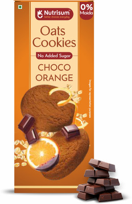 nutrisum Oats Cookies - No Added Sugar - Chocolate Orange Cookies Biscuit(70 g)