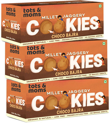 TOTS AND MOMS Healthy & Nutritious Millet & Jaggery Choco Bajra for Kids & Adults Cookies Biscuit(3 x 150 g)