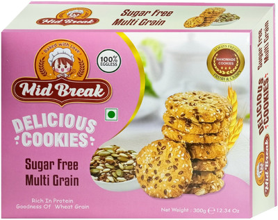 MidBreak No Sugar Multi Grains Cookies/Biscuits Cookies Biscuit(300 g)