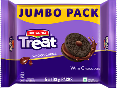 BRITANNIA Treat Choco Cream Sandwich Biscuit(515 g)