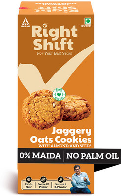 Right Shift Jaggery Oats Cookies, With almonds and seeds Cookies Biscuit(100 g)