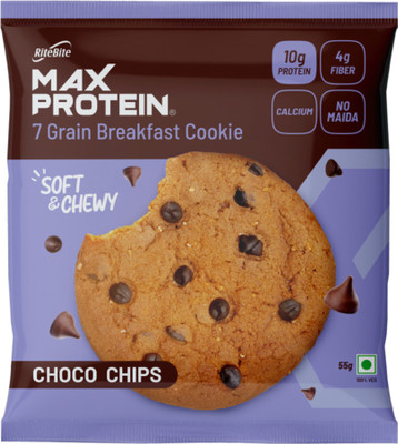 RiteBite Max Protein No Maida Choco Chip Cookies Cookies Biscuit(55 g)