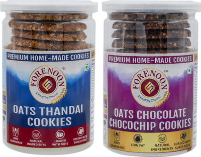 Fore Noon Chocolate Chocochip & Thandai Oats Cookies Biscuit(2 x 178 g)