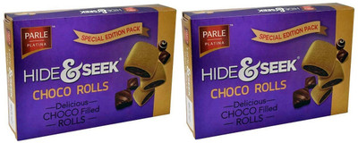 PARLE Hide & Seek Choco Filled Rolls | Pack of 2 Cream Filled Biscuit(2 x 250 g)