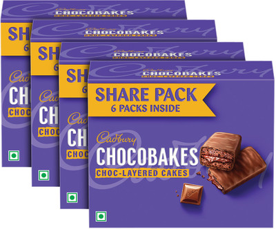 Cadbury Chocobakes ChocLayered Cookie Cake Biscuit(4 x 114 g)