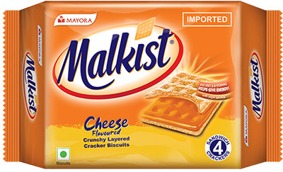 Malkist Cheese Flavoured (Mini pack) - 72g (Pack of 8) Cream Cracker Biscuit(8 x 72 g)