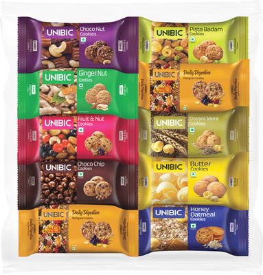 UNIBIC Assorted Cookies Biscuit(10 x 75 g)