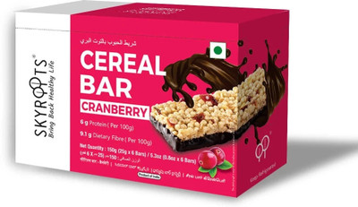 SKYROOTS Cereal Bar Cranberry | 150g | Nutritious Snack | No Cholesterol Multi Grain Biscuit(300 g)