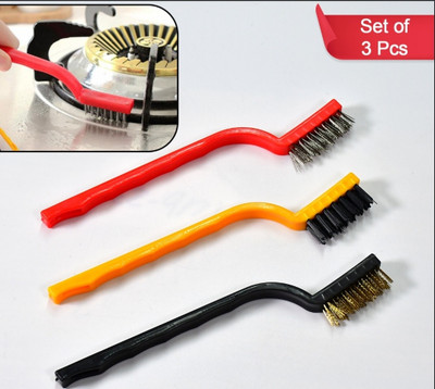 GEMEC GEMEC 3PCs Mini wire brush set Plastic, Brass,Nylon,and SS Flat Pastry Brush(Pack of 1) GEMEC GEMEC 3PCs Mini wire brush set Plastic, Brass,Nylon,and SS Flat Pastry Brush(Pack of 1)