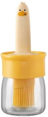 Aryamurti 2 IN 1 Oil Dispenser Bottle with Silicone Basting Brush Silicone Round Pastry Brush(Pack of 1)